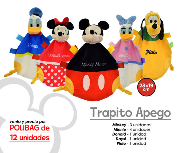 SURTIDO TRAPITO DE APEGO DISNEY 28CM