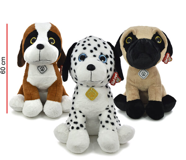 PERROS SENTADOS 3 RAZAS 60CM