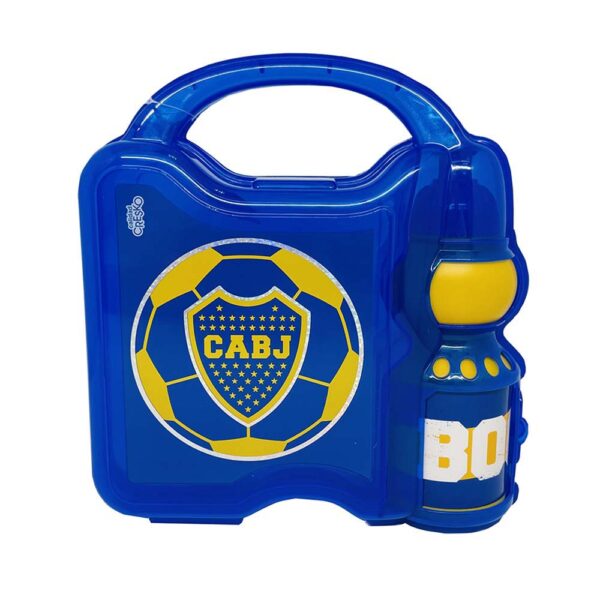 Lonchera Boca Juniors 23x 23 Cm Incluye Botella