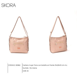 Cartera Tone Con Bolsillo En Frente 31x29x10 Cm