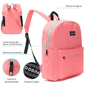 Mochila Goodpak Cierre Contra Tono Rosa 17 Pulg