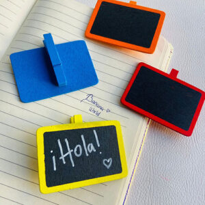 Set x 4 Broche Pizarra Color 6.5 x 4.6 Cm