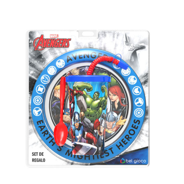 Blister Plato + Vaso Sport Avengers