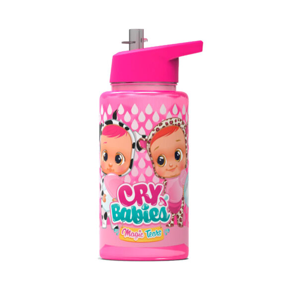 Botella de 500 ml con tapa de pajita Cry Babies