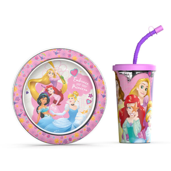 Blister Plato + Vaso Sport Princesas