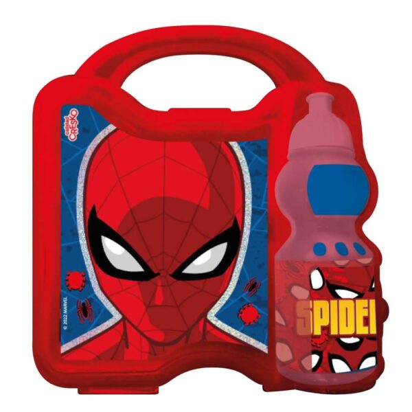 Lonchera Spiderman 23x23 Cm Incluye Botella
