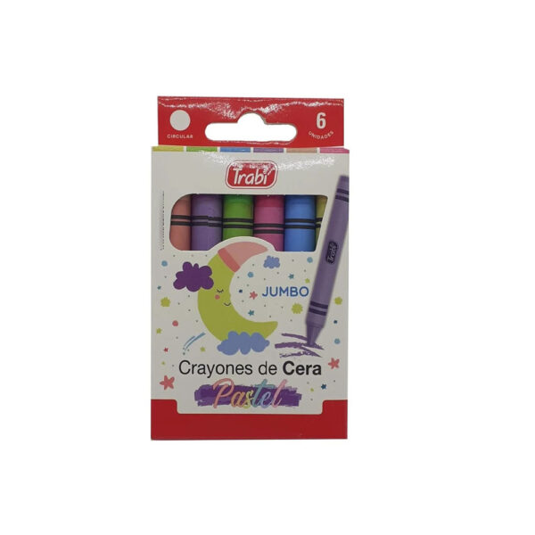 Crayon De Cera Jumbo Pastel x 6