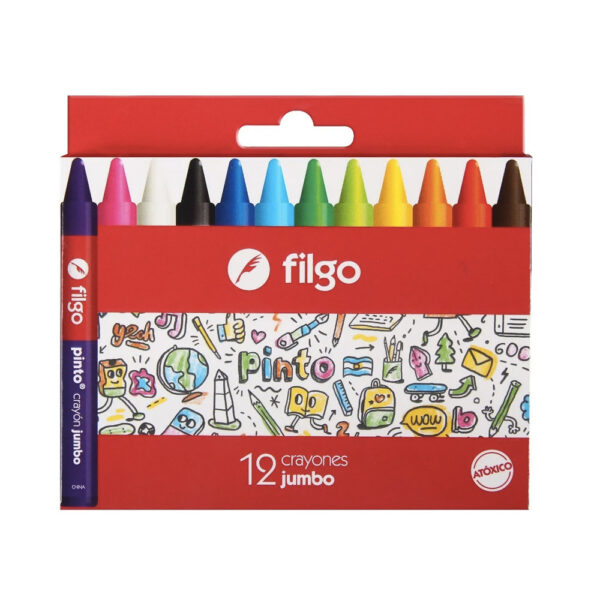Crayon De Cera Jumbo x 12 Surtido