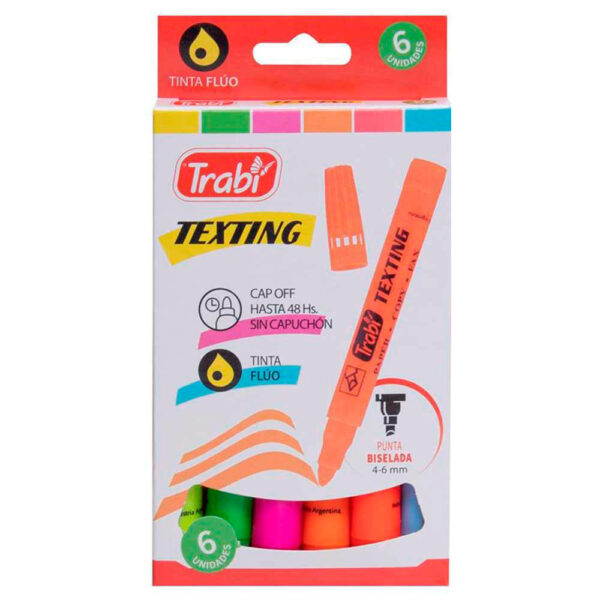 Resaltador Texting Fluo x 6 Surtido