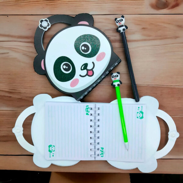 Libreta Espiral Panda 80 Hjs 15x 21 Cm