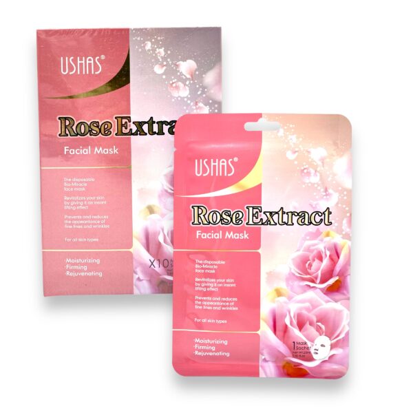 USHAS MASCARILLA CAJA 10PCS ROSE EXTRACT MK027
