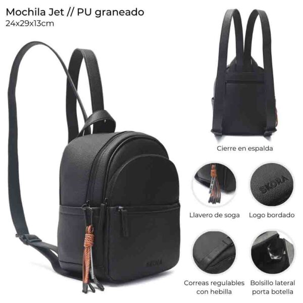 Mochila Jet Con Llavero 24x29x13 Cm