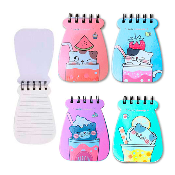 Libreta Gato 60 Hjs. 9x13,5 Cm
