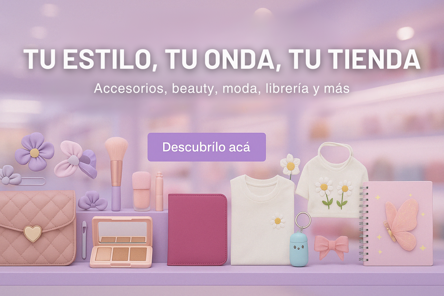 TU ESTILO, TU ONDA, TU TIENDA Accesorios, beauty, moda, librería y más