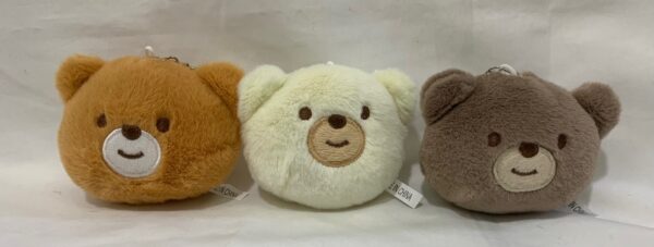 Llavero cabeza oso 3 colores