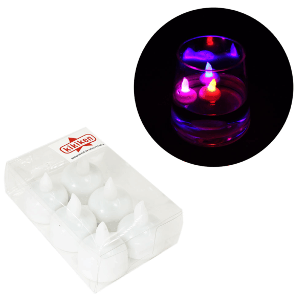 LUZ LED CON DISEÑO DE VELAS DE COLORES- SET X6