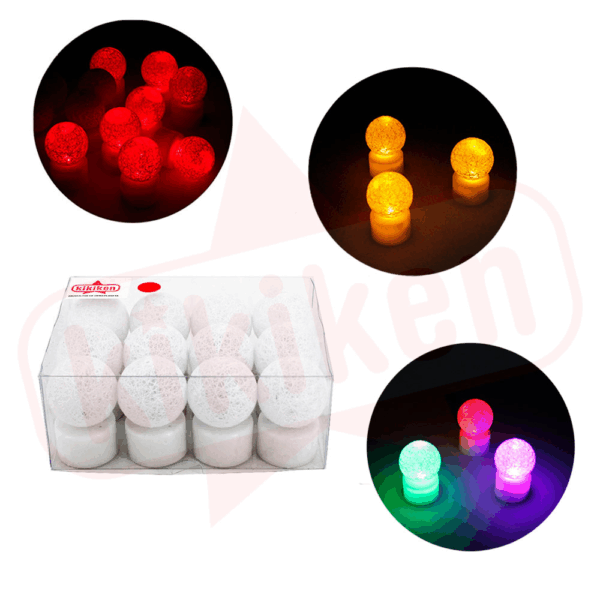 LUZ LED INDIVIDUAL ESFERAS MULTICOLOR (OPCIONAL) - PACK X12