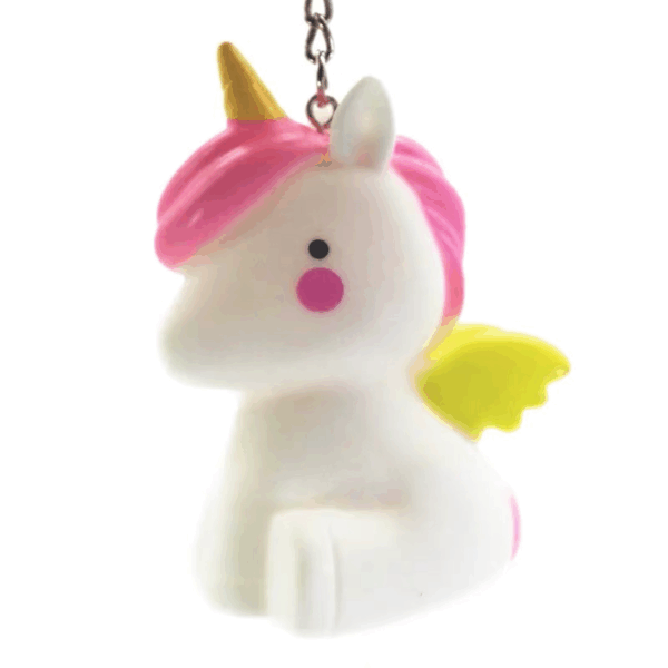 LLAVERO LUMINOSO CON DISEÑO DE UNICORNIO