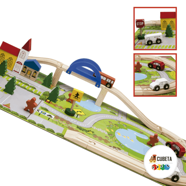AUTOPISTA DE MADERA - MINI CIUDAD