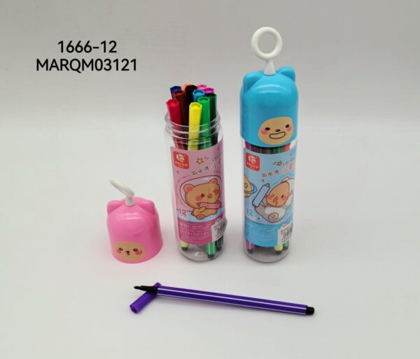 MARCADOR FIBRA 12COLORES 1666-12-160