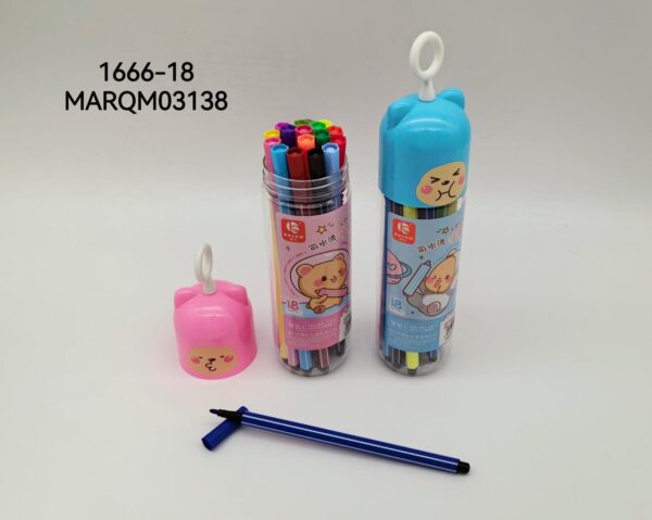 MARCADOR FIBRA 18COLORES 1666-18-120
