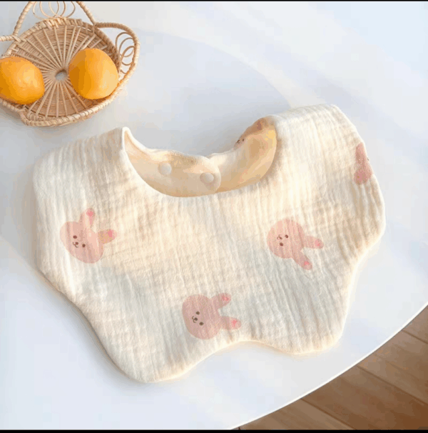 BABERO DE BEBE CONEJITO ROSA X 10 UNIDADES