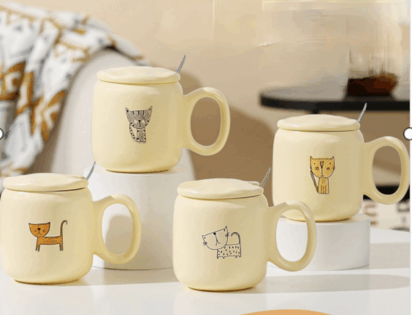 TAZA CERAMICA GATO PINTADO