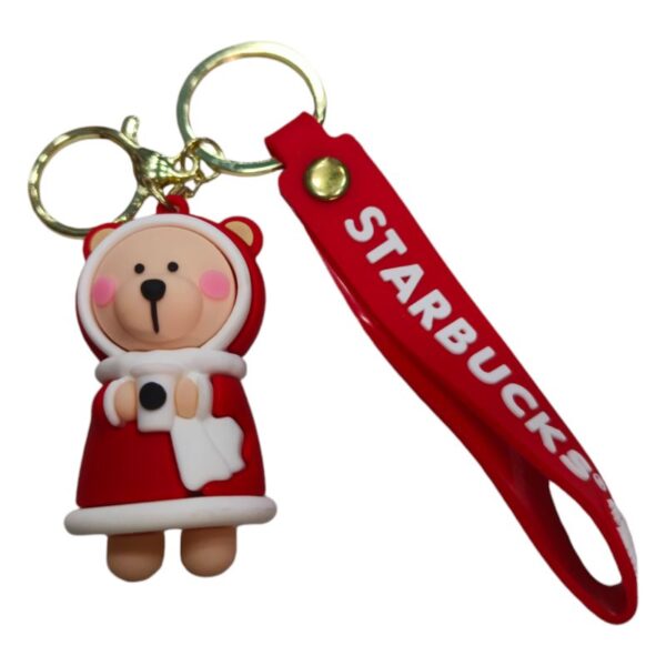   LLAVERO OSO STARBUCKS ROJO CON CAFE