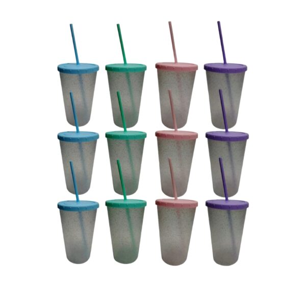 VASO GLITTER CON SORBETE 600CC