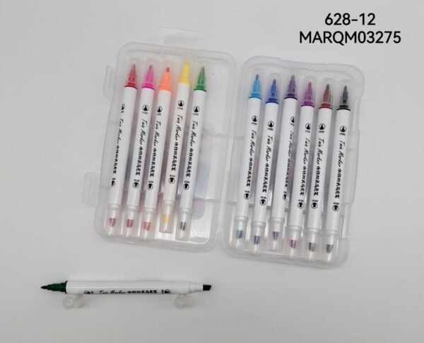 MARCADORES DOBLE PUNTA 12COLORES 628-12-144