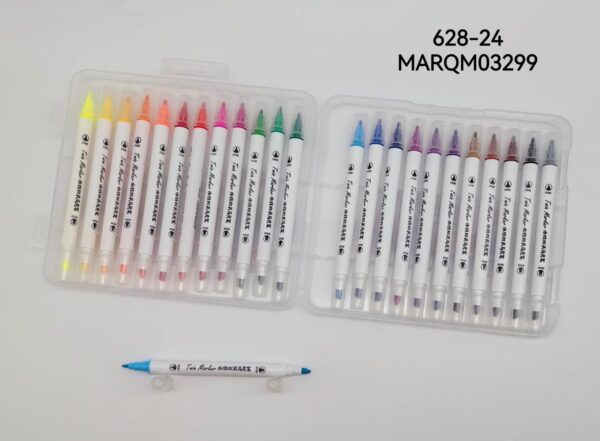 MARCADORES DOBLE PUNTA 24COLORES 628-24-72