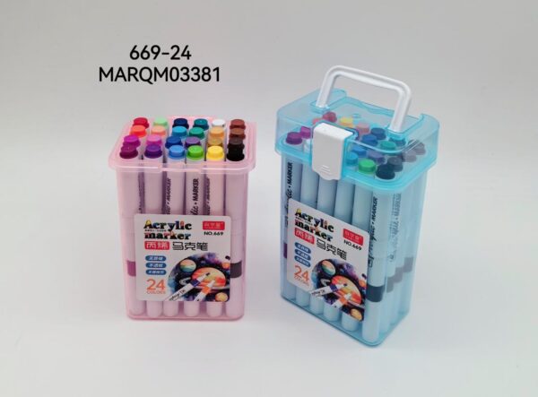 MARCADORES DOBLE PUNTA 24COLORES 669-24-60