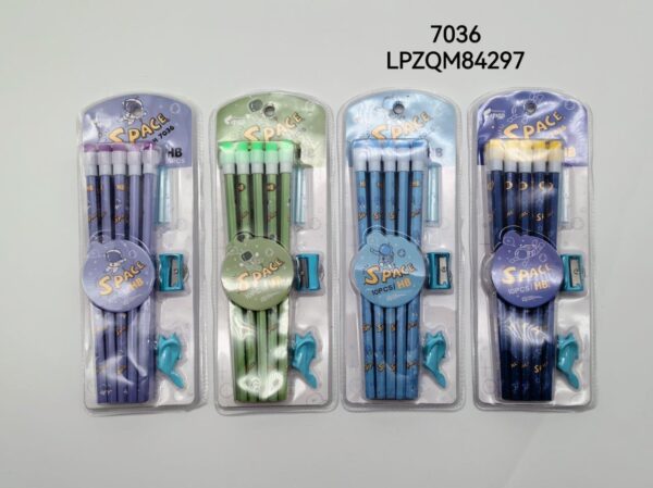 JUEGO LAPIZ NEGRO 10U+SACAPUNTA 7036-256