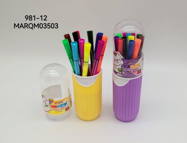 MARCADOR FIBRA 12COLORES 981-12-144