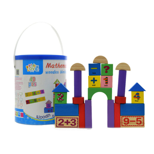 Balde De Bloques Numeros 40 Pcs. 18 x 15 Cm