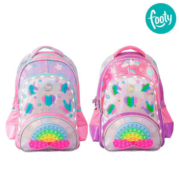 MOCHILA ESPALDA 18" RAINBOW POP IT