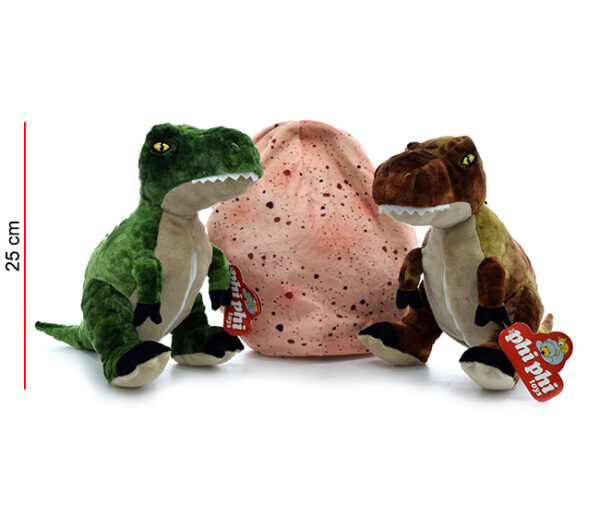 DINO EN BOLSA 25CM 2 COLORES
