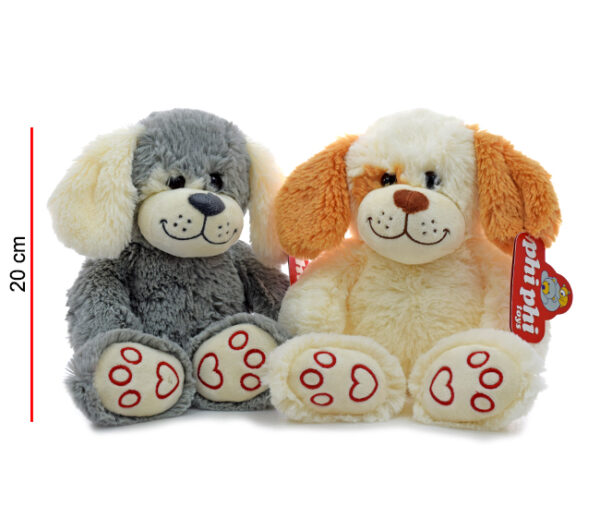 PERRO 20 CM CON CORAZON TE AMO