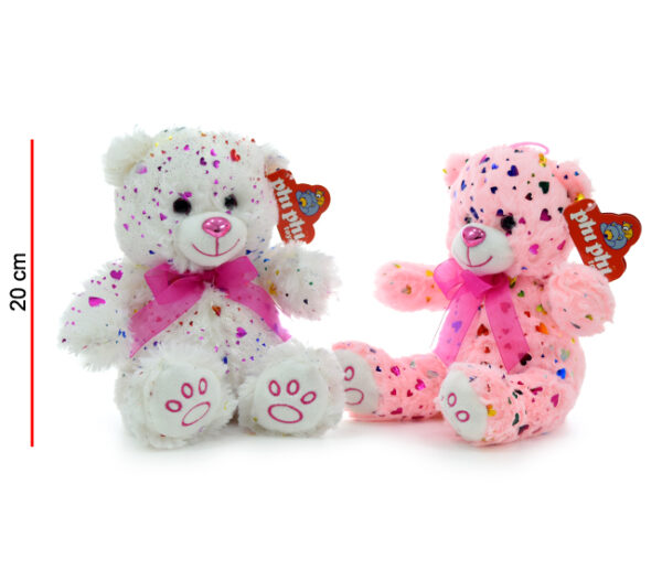 OSO CON CORAZONCITOS APLICADOS 20CM