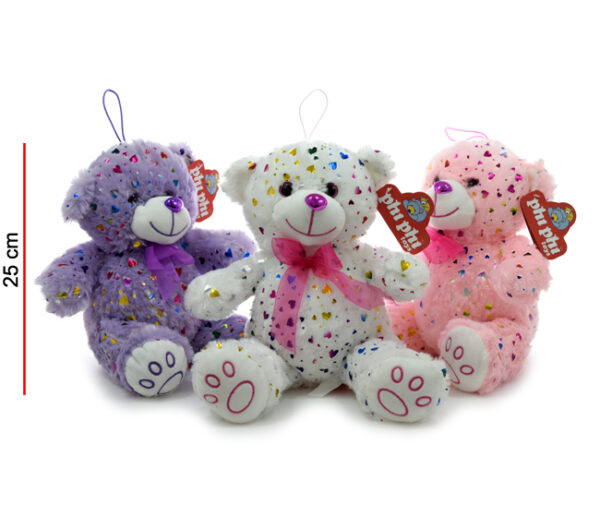 OSO CON CORAZONCITOS APLICADOS 25CM