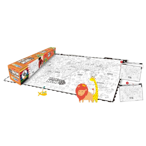 Viaje Por El Mundo 1 Lámina 64x94 Para Colorear Y Colgar