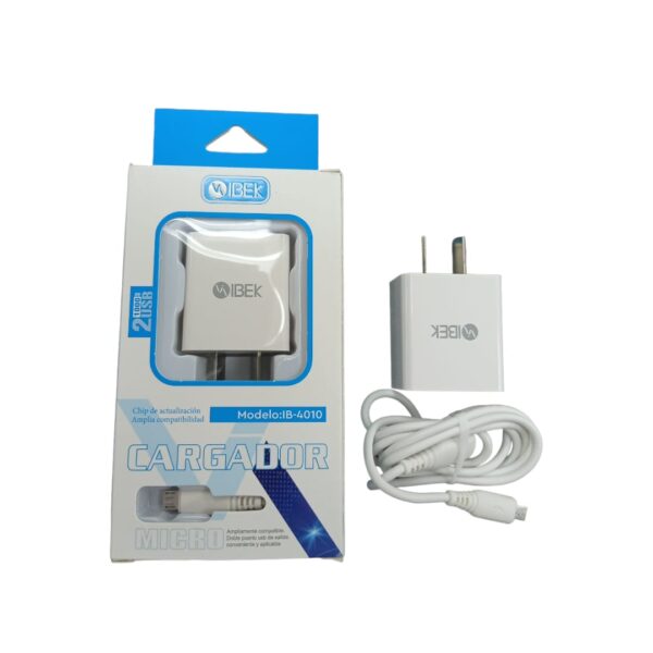 CARGADOR IBEK 2USB V8 4.2A IB-4010