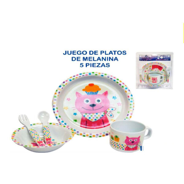 Set Cubiertos En Melanina Para Bebes
