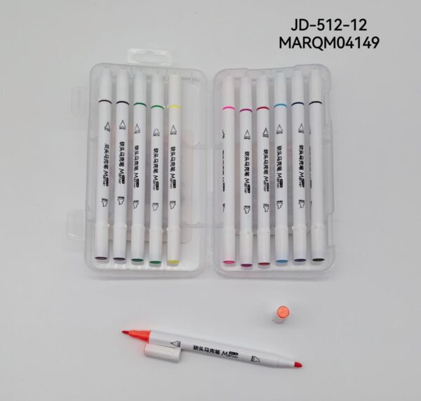 MARCADORES DOBLE PUNTA 12COLORES JD-512-12-144