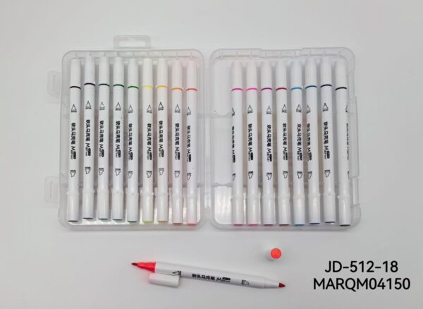 MARCADORES DOBLE PUNTA 18COLORES JD-512-18-96