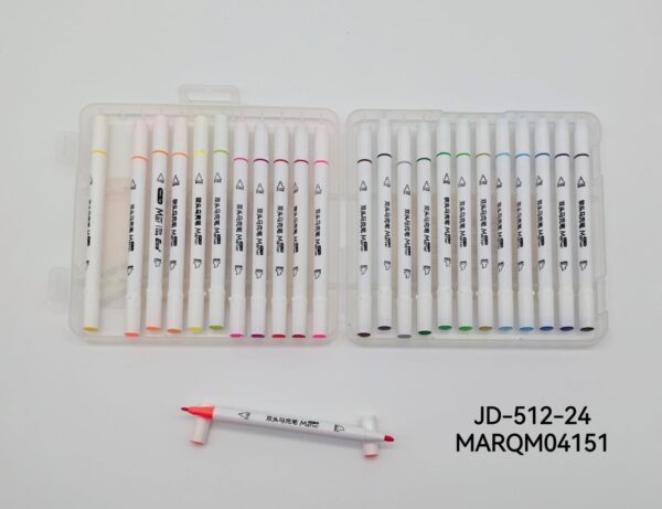 MARCADORES DOBLE PUNTA 24COLORES JD-512-24-72