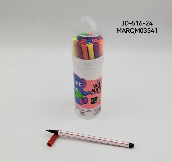 MARCADOR FIBRA 24COLORES JD-516-24-72
