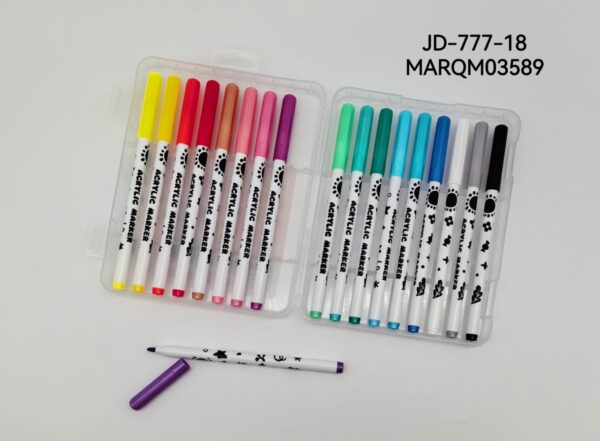 MARCADORES ACRILICO 18COLORES JD-777-18-96