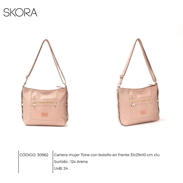 Cartera Tone Con Bolsillo En Frente 31x29x10 Cm