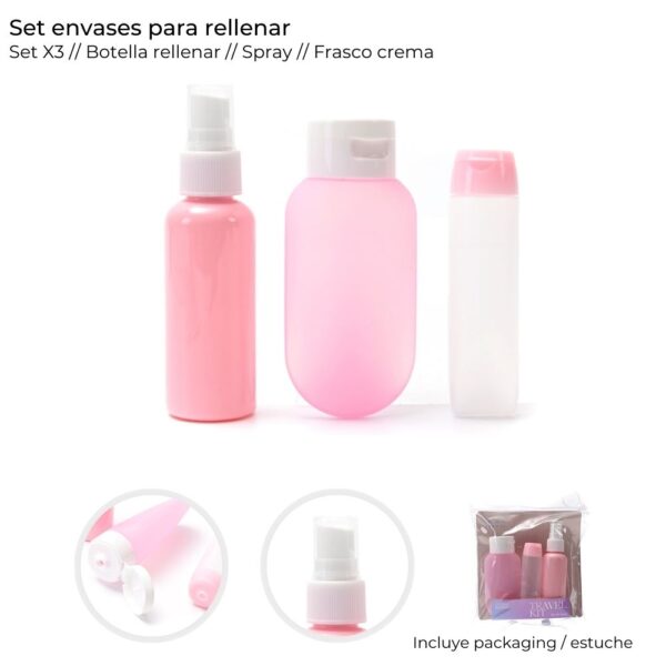 Set Envases Para Rellenar x 3 Unidades